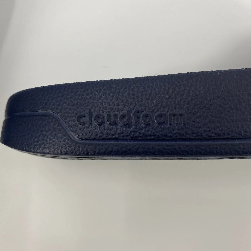 Adidas Adilette Cloudfoam Slides Mens 11 Blue Athletic Sandals Beach Gym Pool